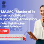 IGNOU MAJMC Admission